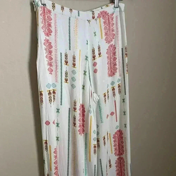 Jack Tribal Print Wide Leg Pants White Size 2 - Picture 9 of 16